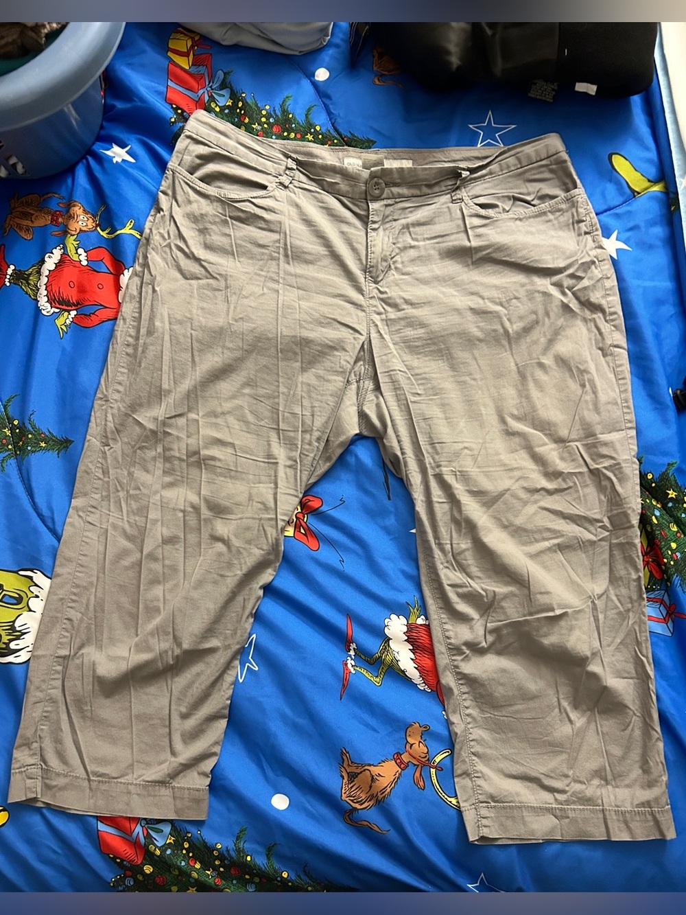 Women’s Old Navy Khaki Straight-Leg Chinos - Light Grey